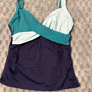 Lands' End Teal and Navy Tankini